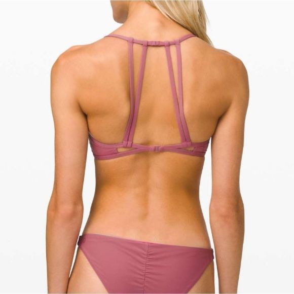 Lululemon See The Sea Swim Top Moss Rose sz 6 - Picture 3 of 9